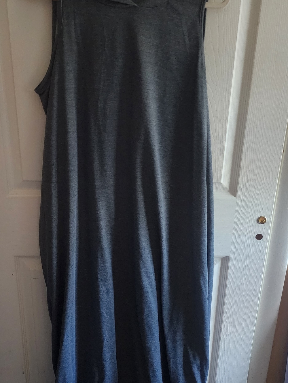 Sleeveless Heather Gray Maxi Dress